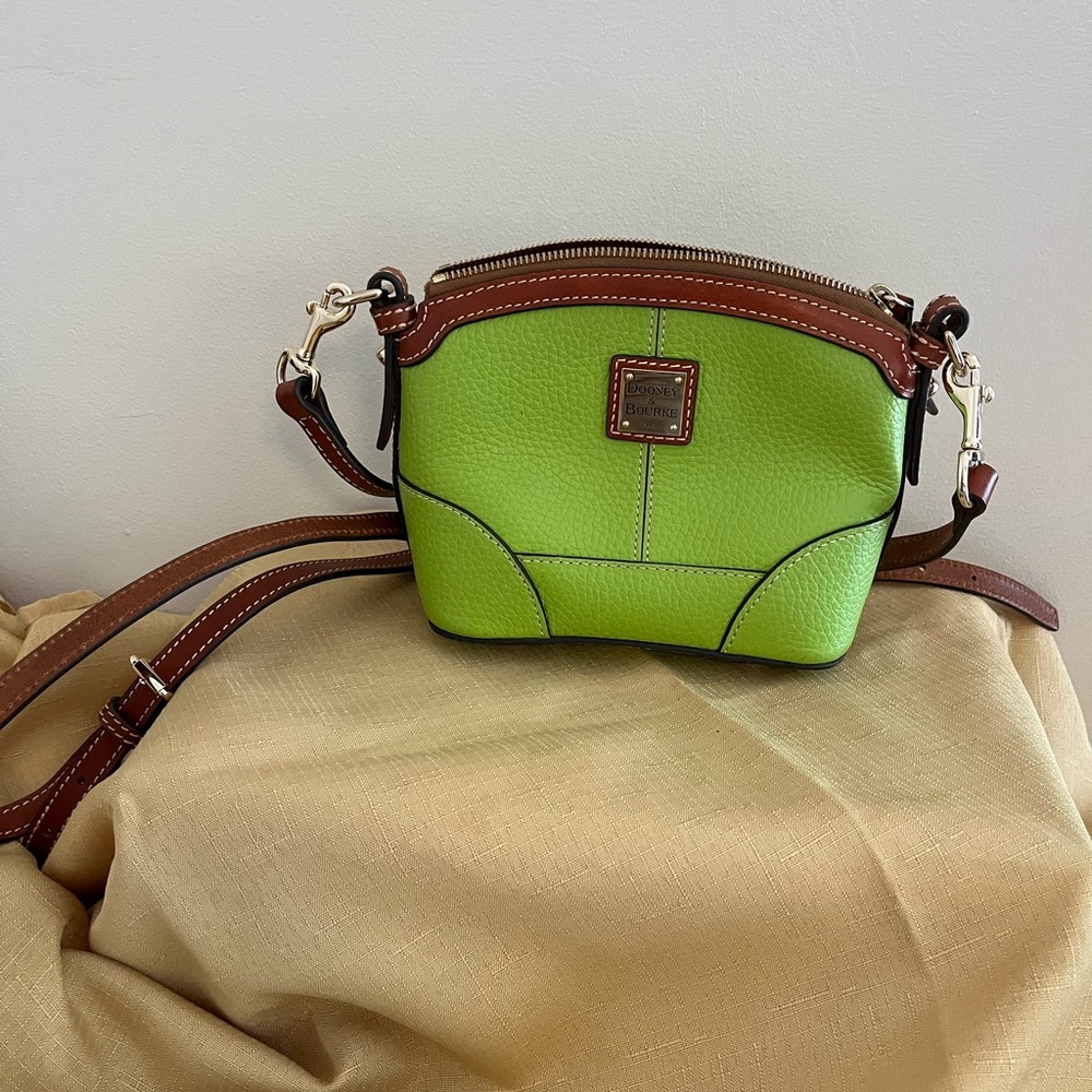 Dooney & Bourke Green and Brown Crossbody Bag